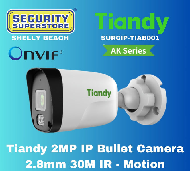 Enhance Your Surveillance with the Tiandy 2MP IP Bullet Camera