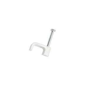 CABLE CLIP 14.5MM FLAT WHITE/100