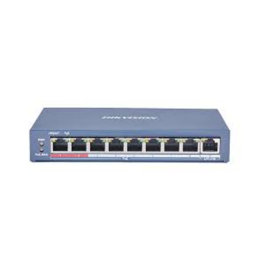 HIKVISION - 8 Port 10/100 POE Ethernet Switch DS-3E0109P-EC