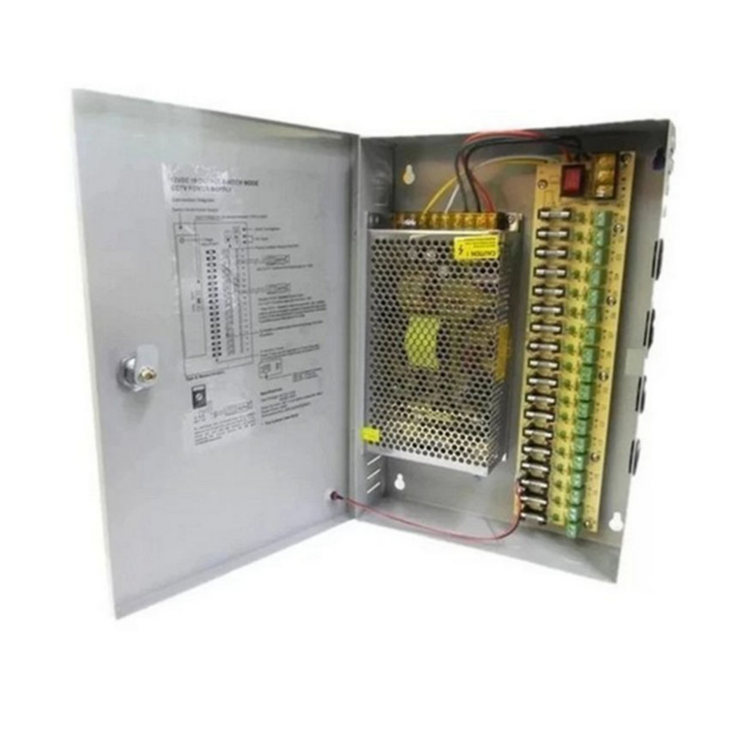 INHEP - 18 Way 15Amp 12V Distribution Box with AC lead